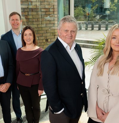 Multi-Disciplinary Expertise - (Front): Michael Lavelle with Gríana O'Kelly, Head of Corporate & Commercial; (Back:) Partners, Marc Fitzgibbon, Greg Flanagan & Denise Dockery. Image